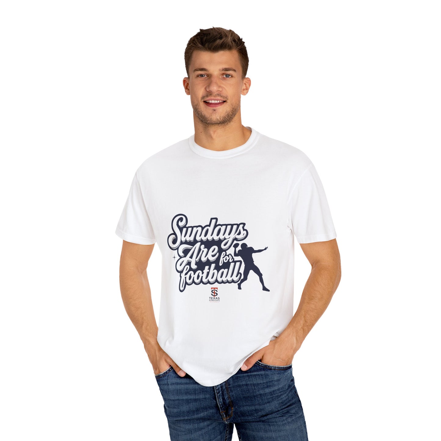 Football Sunday T-Shirt, Unisex Garment-Dyed Tee for Game Day, Casual Wear, Sports Fan Gift, Sunday Football Shirt