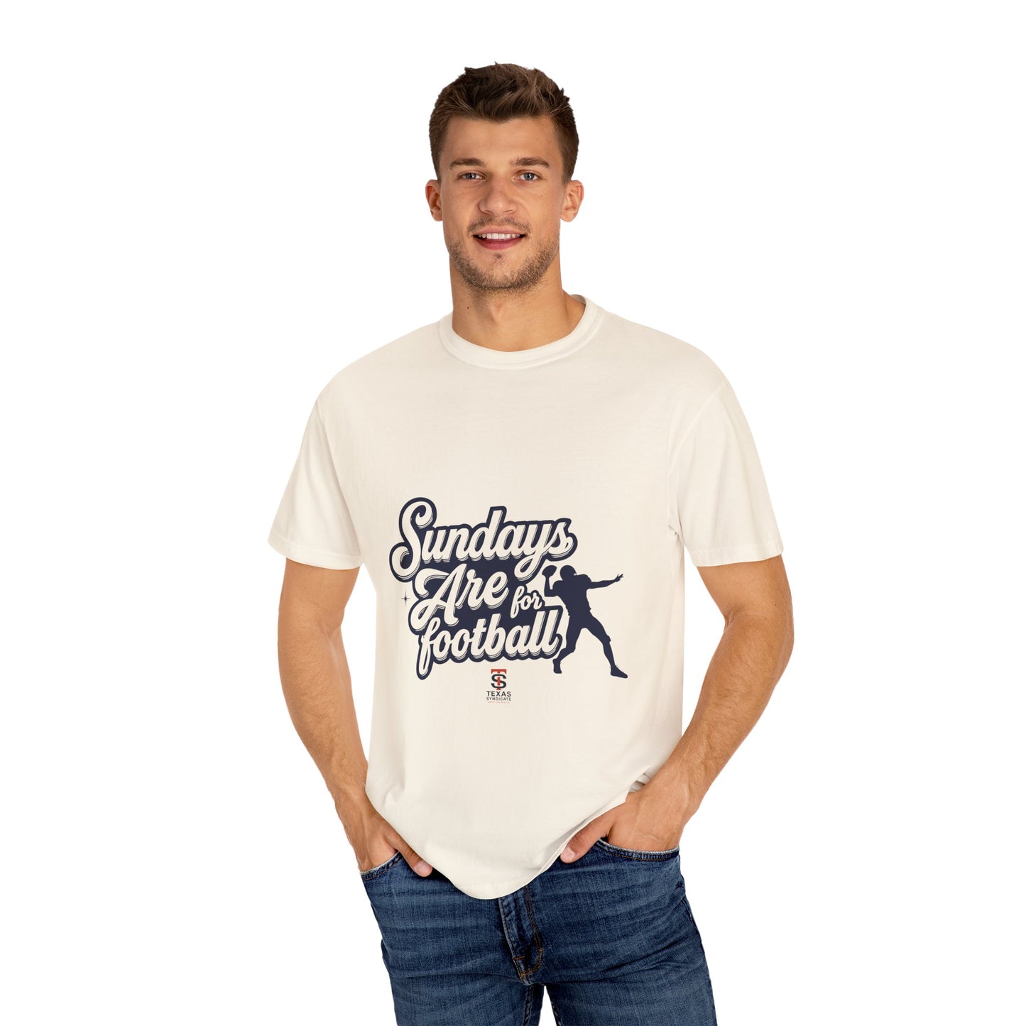Football Sunday T-Shirt, Unisex Garment-Dyed Tee for Game Day, Casual Wear, Sports Fan Gift, Sunday Football Shirt
