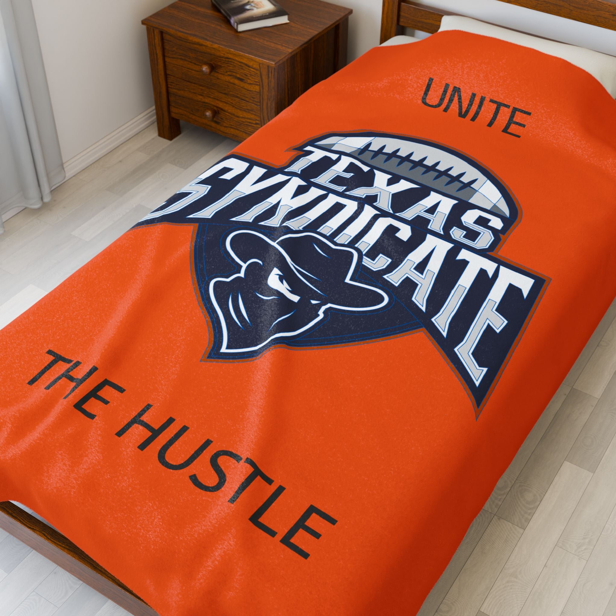 Texas Syndicate Velveteen Plush Blanket, Cozy Throw, Sports Fan Gift, Warm Blanket, Team Spirit Decor, Football Season Essentials