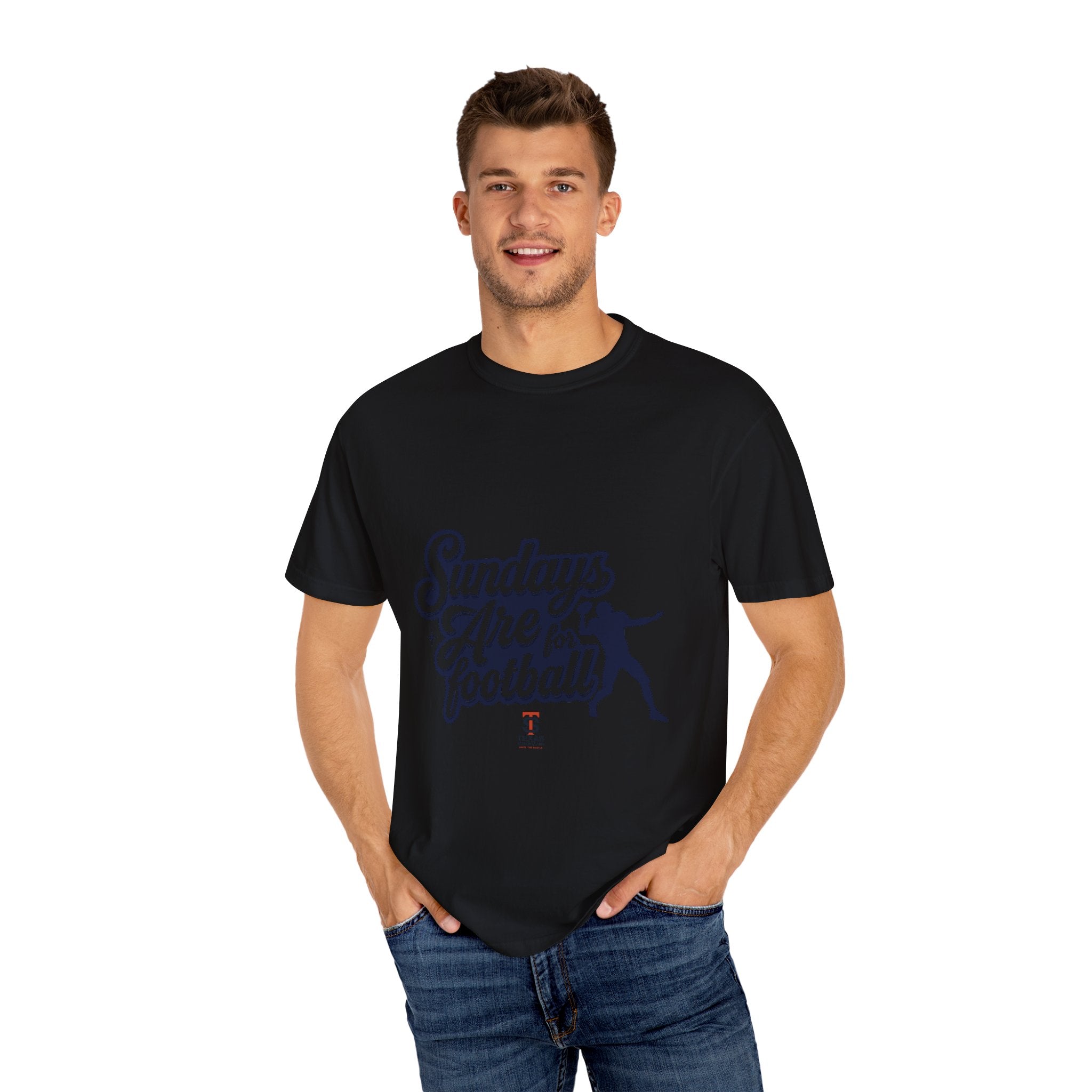 Football Sunday T-Shirt, Unisex Garment-Dyed Tee for Game Day, Casual Wear, Sports Fan Gift, Sunday Football Shirt