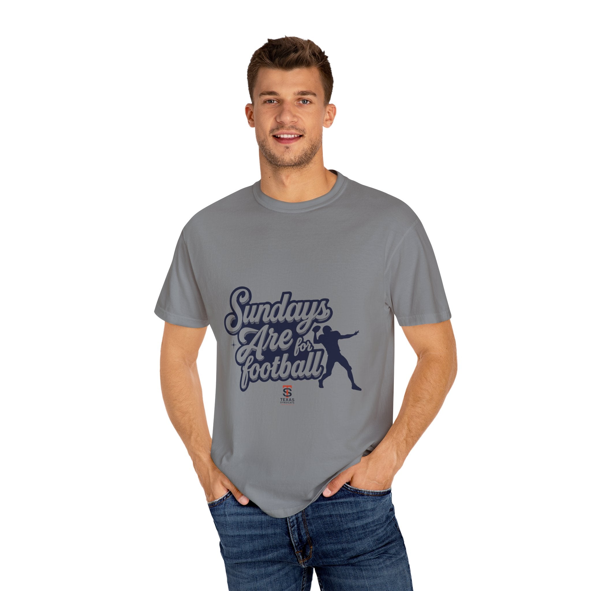 Football Sunday T-Shirt, Unisex Garment-Dyed Tee for Game Day, Casual Wear, Sports Fan Gift, Sunday Football Shirt