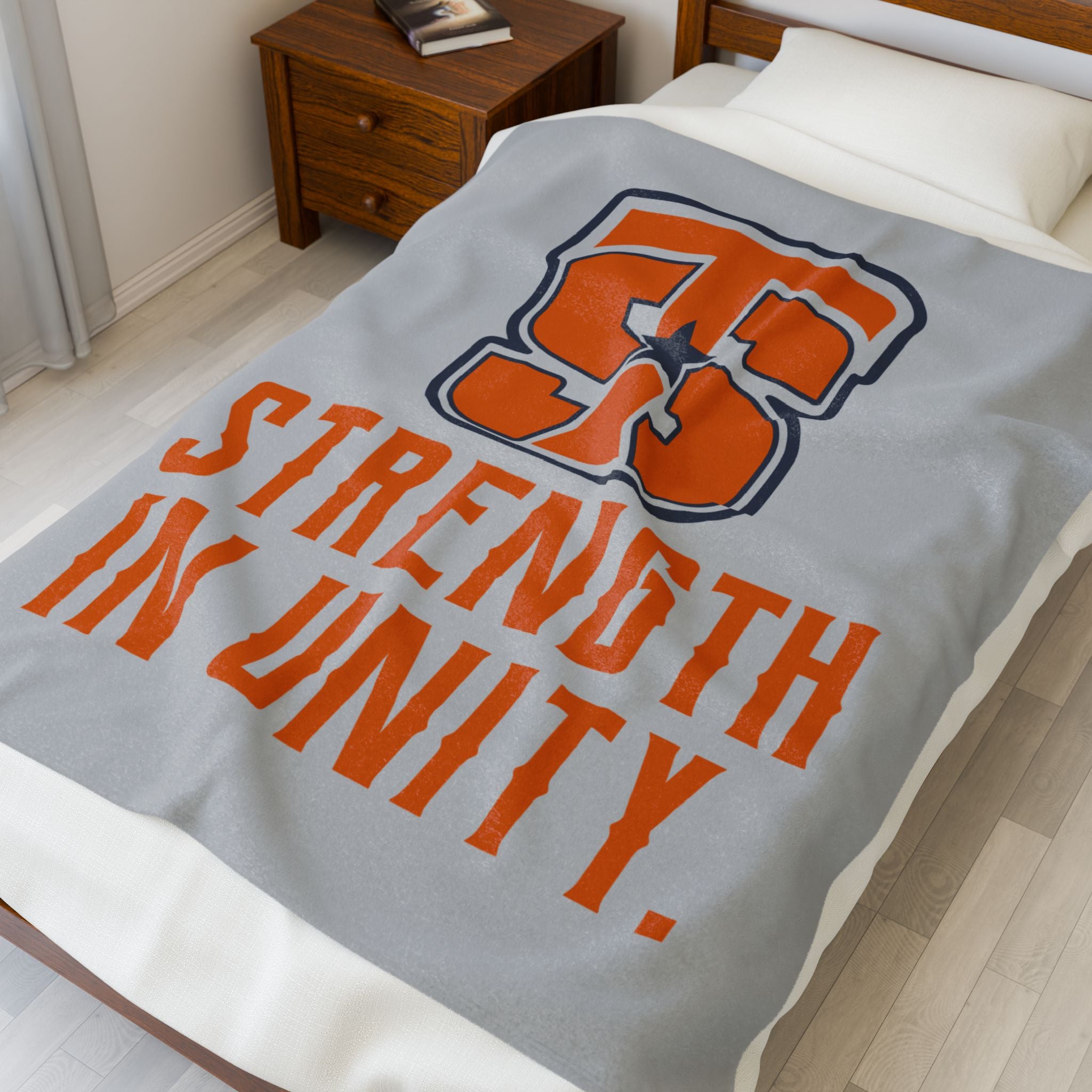 Unity Strength Velveteen Plush Blanket, Cozy Throw, Home Decor Blanket, Sports Team Gift, Strength in Unity