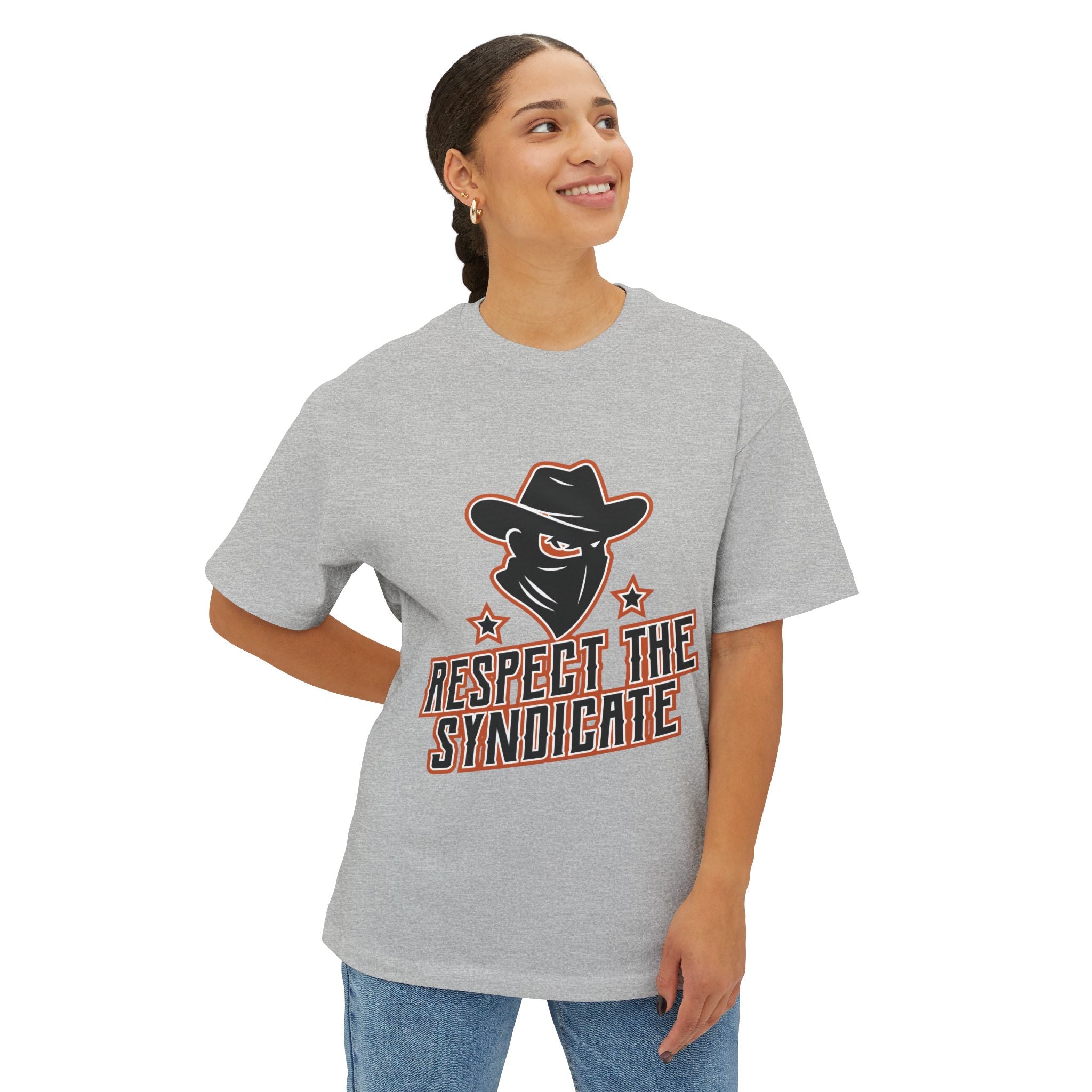 Unisex Oversized Graphic Tee, Respect The Syndicate Shirt, Casual Streetwear for Him and Her, Trendy Summer Essential