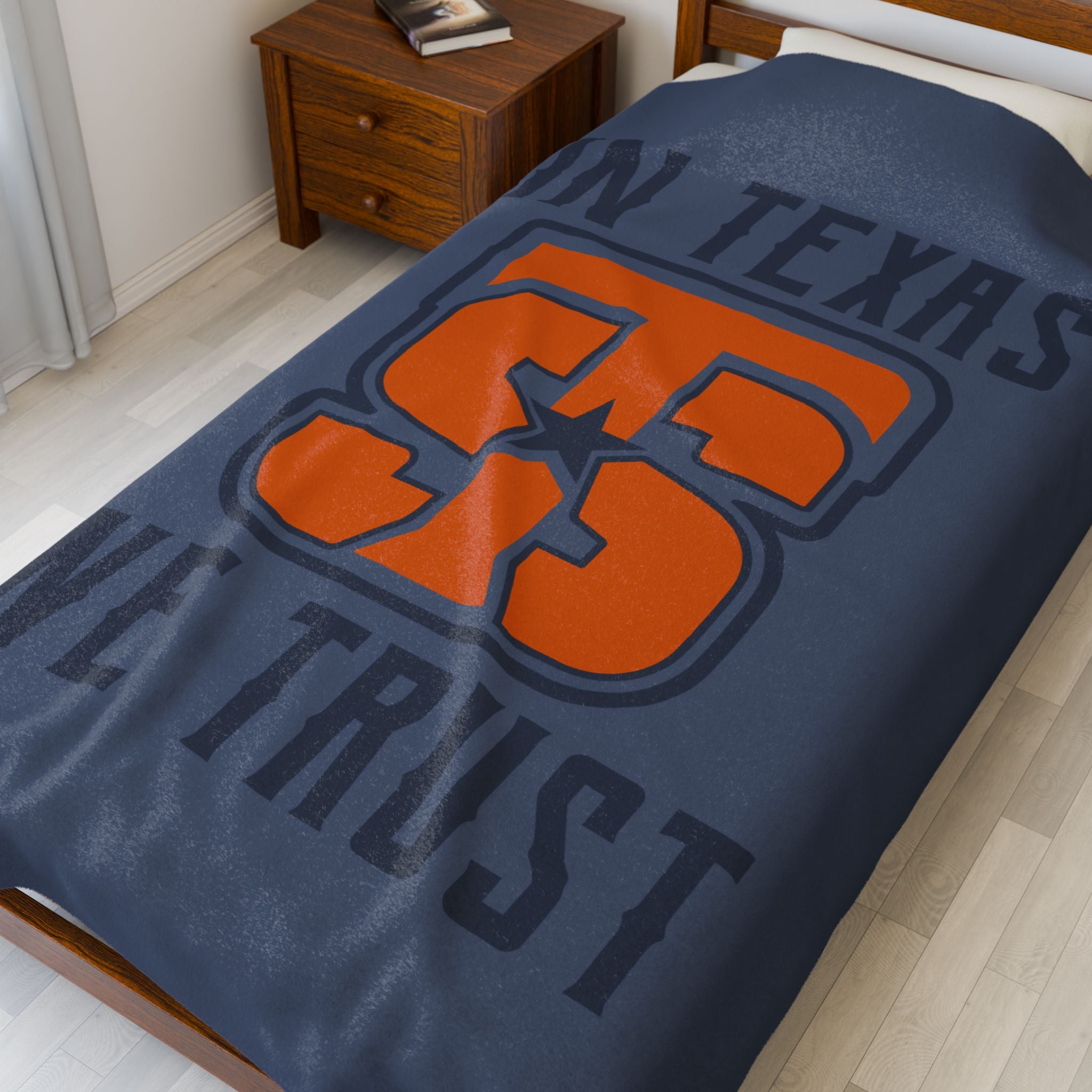 Texas Pride Velveteen Plush Blanket, Cozy Throw, Sports Fan Gift, Texas Holiday Blanket, Soft and Warm Home Decor