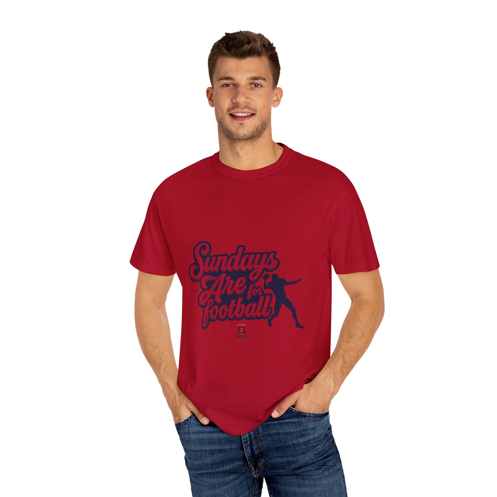 Football Sunday T-Shirt, Unisex Garment-Dyed Tee for Game Day, Casual Wear, Sports Fan Gift, Sunday Football Shirt