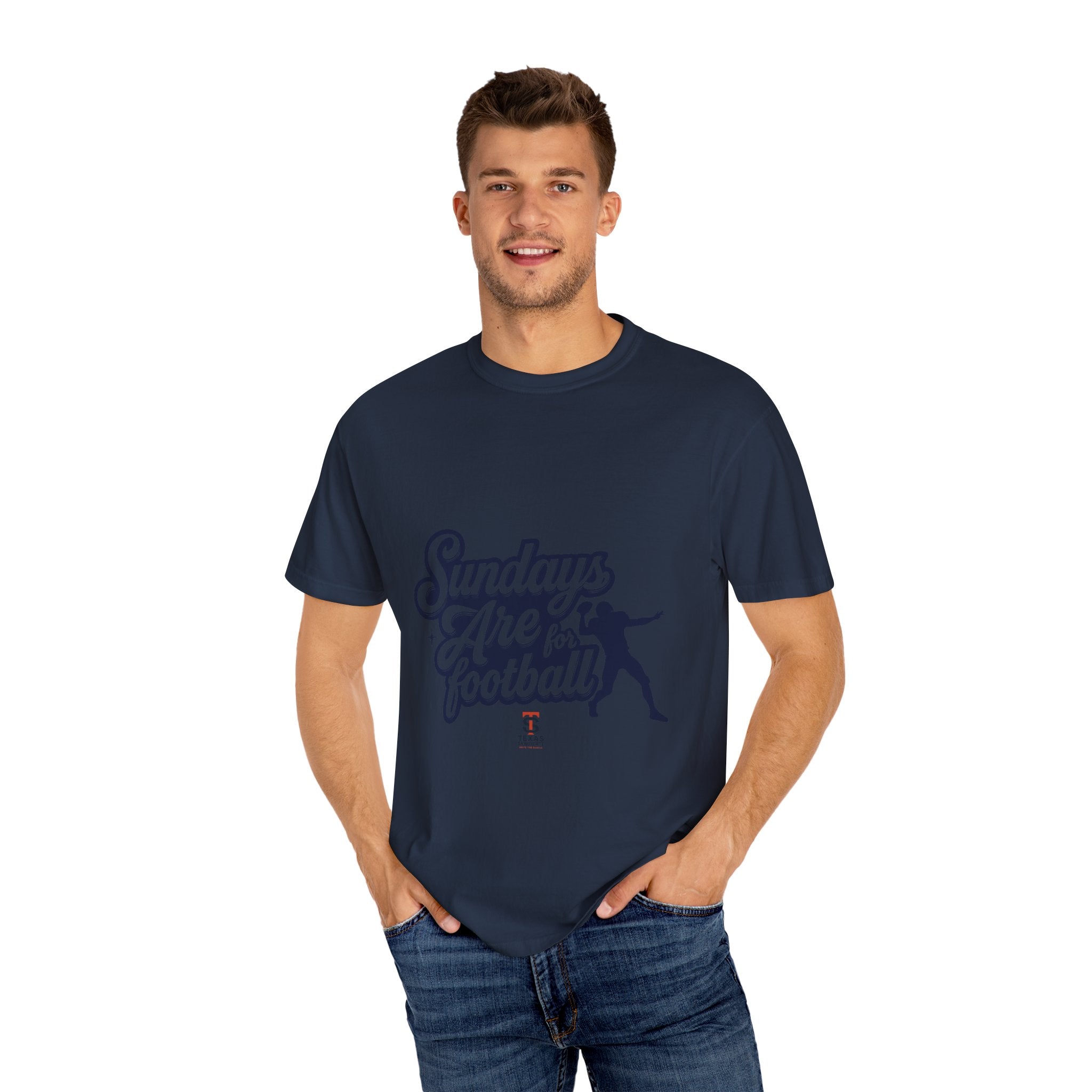 Football Sunday T-Shirt, Unisex Garment-Dyed Tee for Game Day, Casual Wear, Sports Fan Gift, Sunday Football Shirt