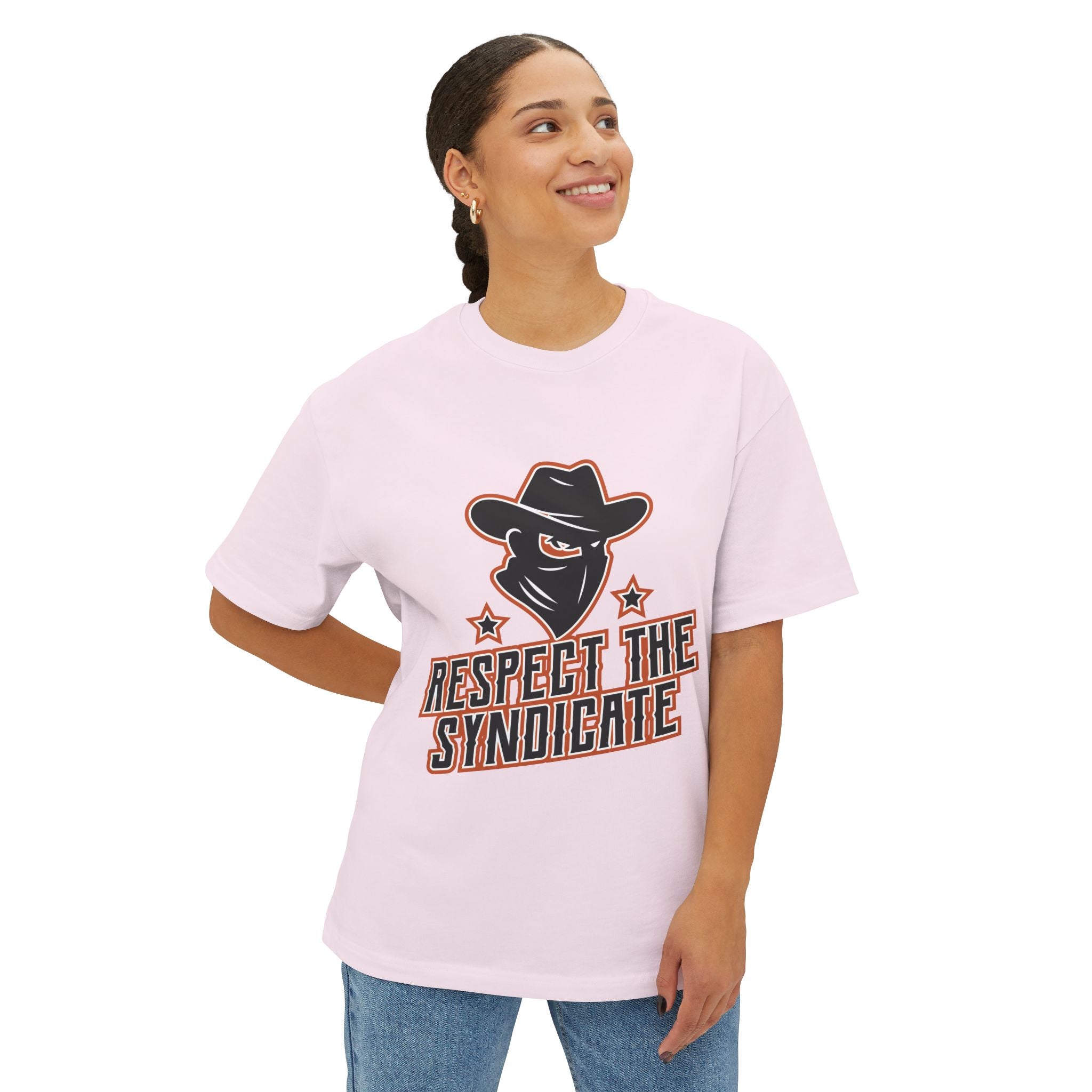 Unisex Oversized Graphic Tee, Respect The Syndicate Shirt, Casual Streetwear for Him and Her, Trendy Summer Essential