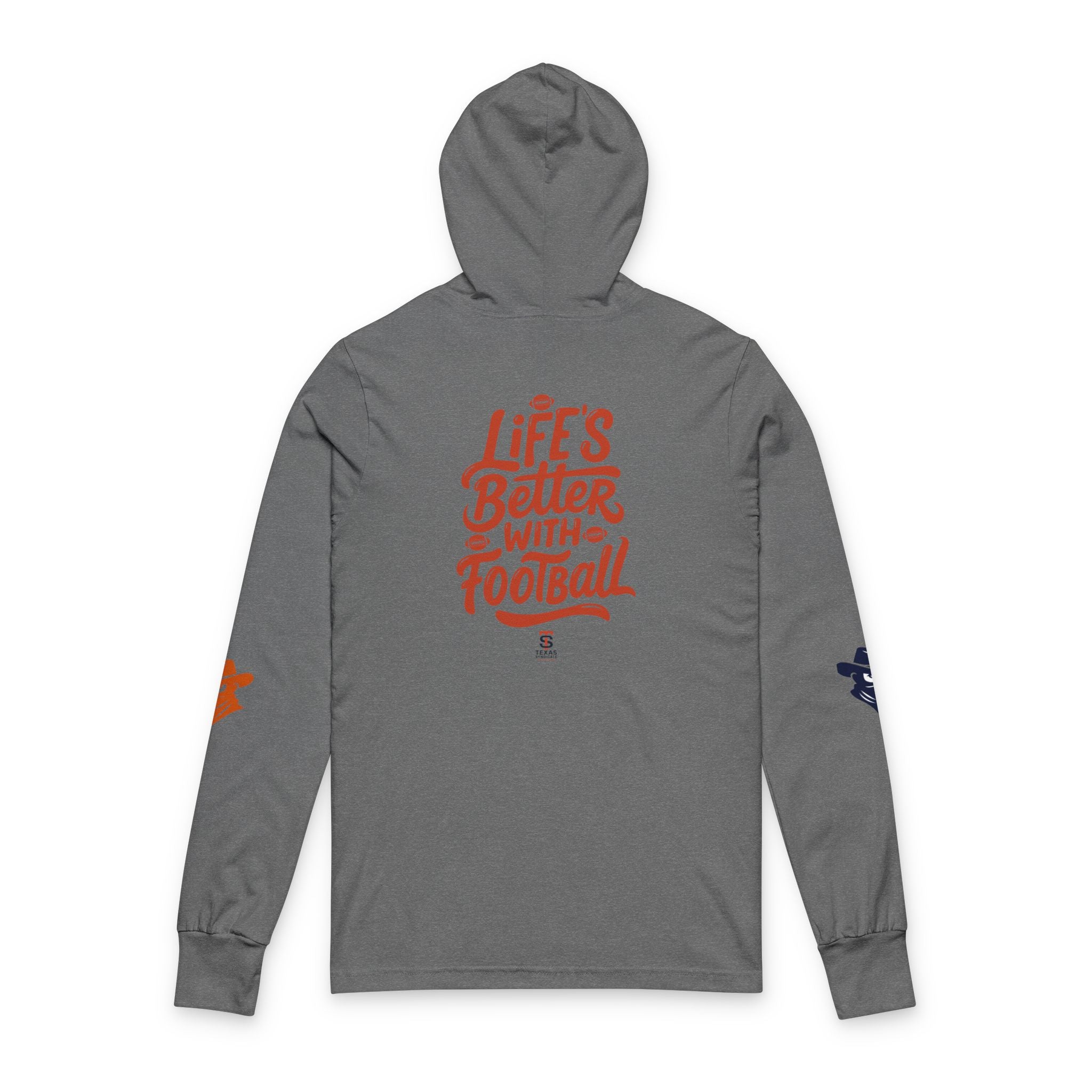 Football Lover’s Unisex Hooded Long Sleeve Tee – Comfortable Sports Shirt, Casual Everyday Wear, Game Day Apparel & Gift for Fans