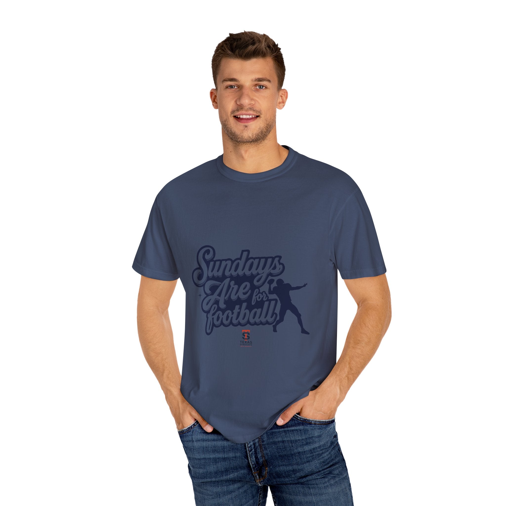 Football Sunday T-Shirt, Unisex Garment-Dyed Tee for Game Day, Casual Wear, Sports Fan Gift, Sunday Football Shirt