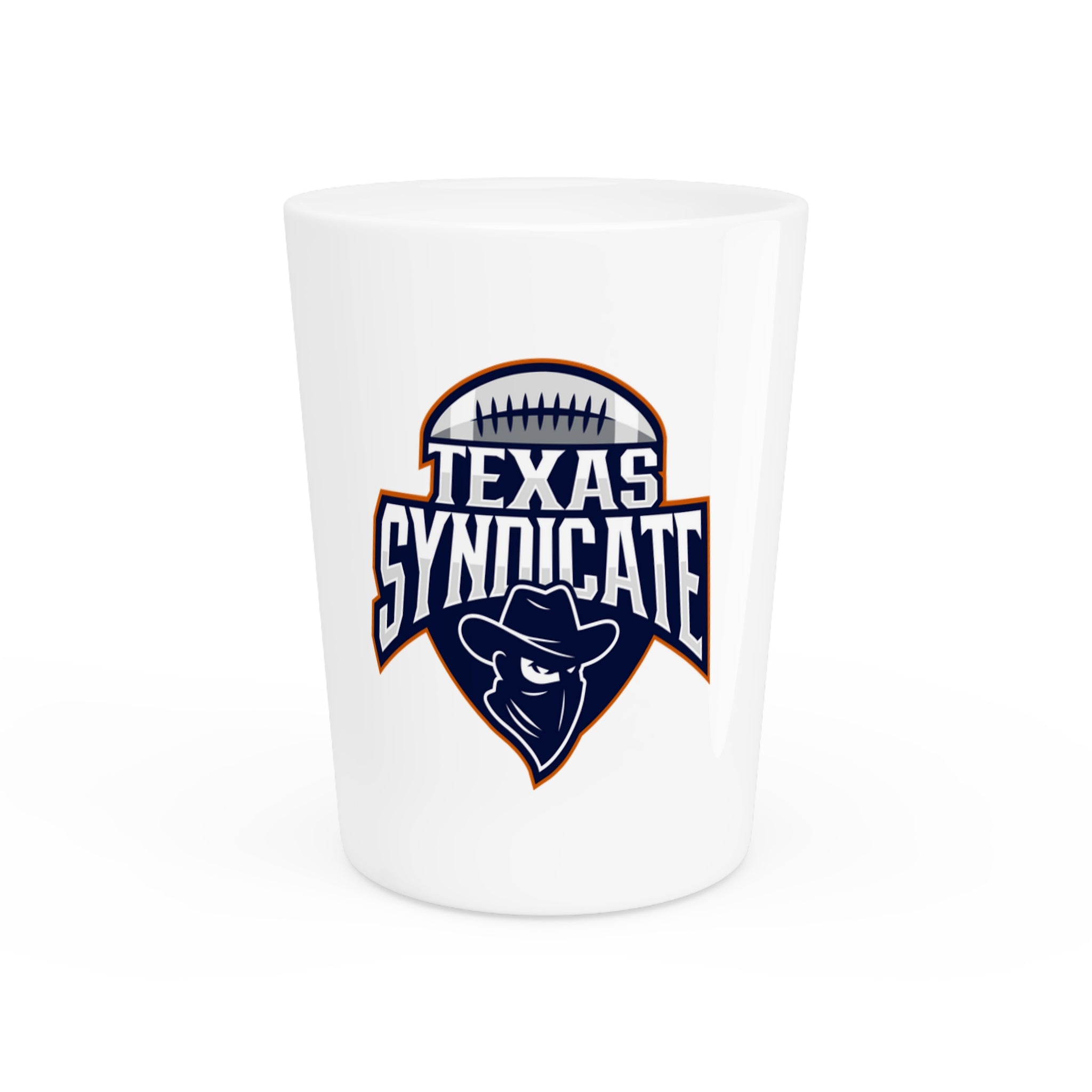 Texas Syndicate Shot Glass, Sports Fan Gift, Tailgate Drinkware, Collector’s Shot Glass, Game Day Essential